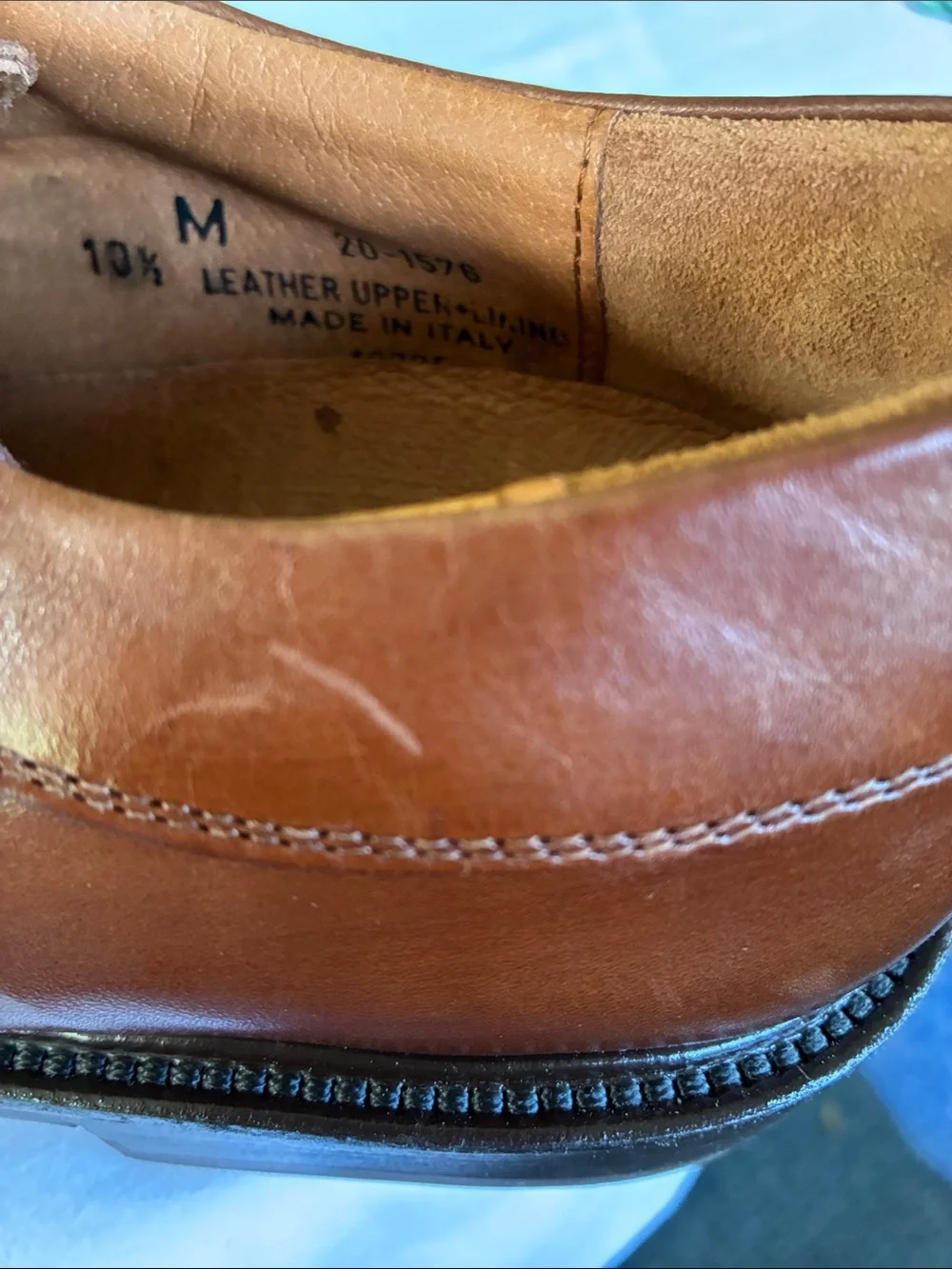 Johnston & Murphy Tan Leather Derby Shoes
